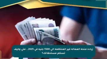 زيادة منحة العمالة غير المنتظمة إلى 1500 جنيه في 2025.. متى وكيف تستلم مستحقاتك؟